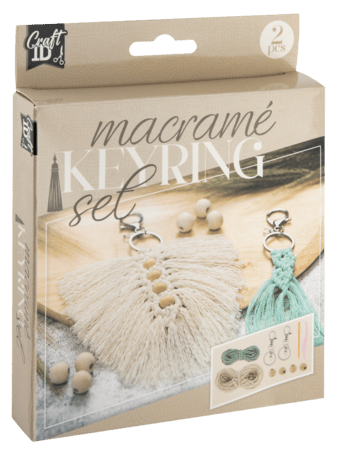 CRAFT ID radošais makramē komplekts – atslēgu piekariņi, CR1728/GE 