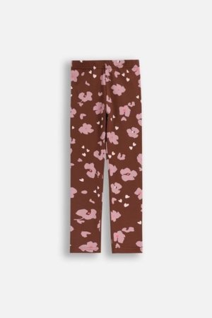 COCCODRILLO leggingi CRAFT PUNK GIRL KIDS, brūns, ZC5122102CGK-018-104, 104 cm 