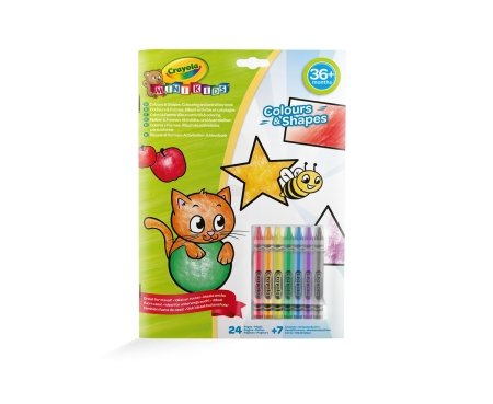 CRAYOLA MINIKIDS radošais komplekts Colour & Shape Activity Book With 8 Crayons, 25-2727G 