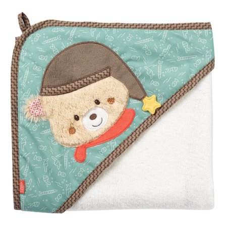 FEHN vannas dvielis ar kapuci BEAR, 80x80 cm., 60324 