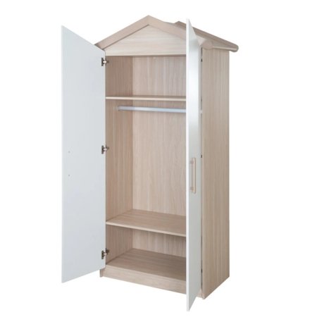 ROBA divdurvju skapis CABANE, White/Oak, 1621867 