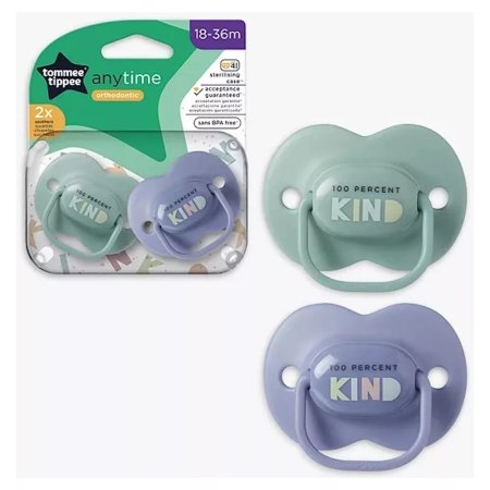 TOMMEE TIPPEE ortodontiskie māneklīši ANYTIME, 18-36 m., 2 gab., 43348699 43348694