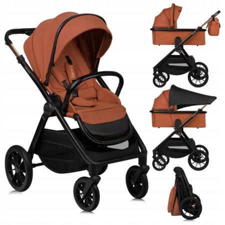 LIONELO ratiņi LAYLA 2in1, Brown rust, LO-LAYLA 2IN1  