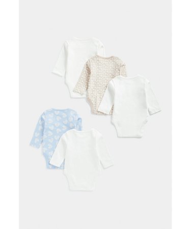 MOTHERCARE bodijs ar garām piedurknēm, 5gab., FC113  