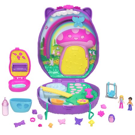 POLLY POCKET valkājams rotaļu komplekts  - eža mamma un mazulis,  JBJ91 