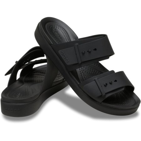 CROCS sandales BROOKLYN BUCKLE LOW melni, 211215-001 38,5 izmērs 