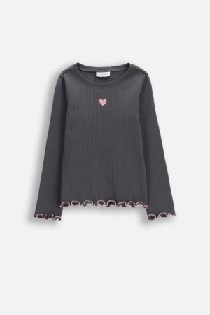 COCCODRILLO t-krekls ar garām piedurknēm, pelēki, cm 