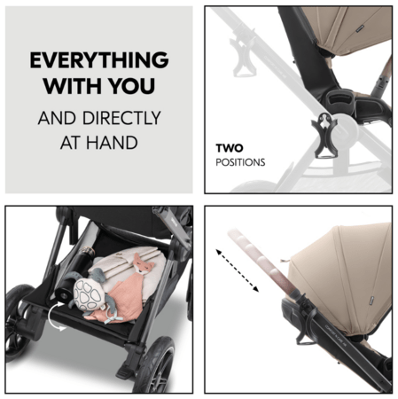 HAUCK universāls ratiņi COMFORT N CARE AIR SET, Mocha, 165553 