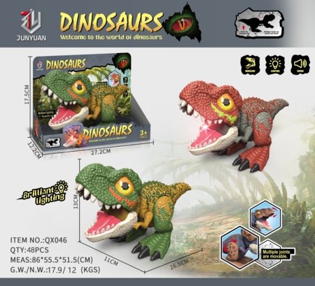 Dinozaurs ar gaismām un skaņu T-Rex, assort., 2503Z0368 