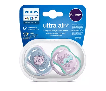 PHILIPS AVENT māneklītis Ultra Air, 6-18 m, 2gab, girls, SCF085/61 