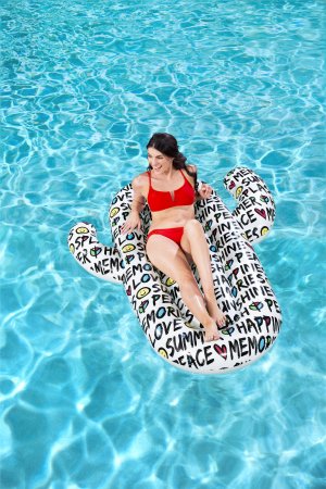 BESTWAY piepūšamais matracis Summer Quotes Cactus, 1.85m x 1.55m, 43260 43260