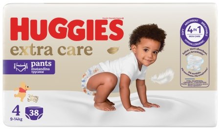 HUGGIES bikses, EXTRA CARE, 4.izmērs, 9-14kg, 38gab., 2659721 2659721
