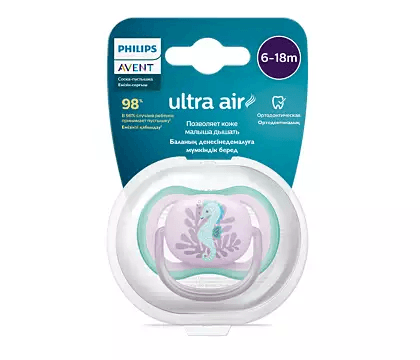 PHILIPS AVENT māneklītis Ultra Air Deco, seahorse, 6-18 m, SCF086/06 