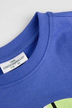 COCCODRILLO t-krekls ar īsam piedurknēm, zili, WC6143205HBK-014-092, 92 izmērs 