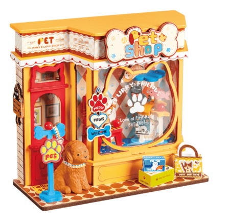 ROLIFE koka konstruktors Mājdzīvnieku veikals, DS045 