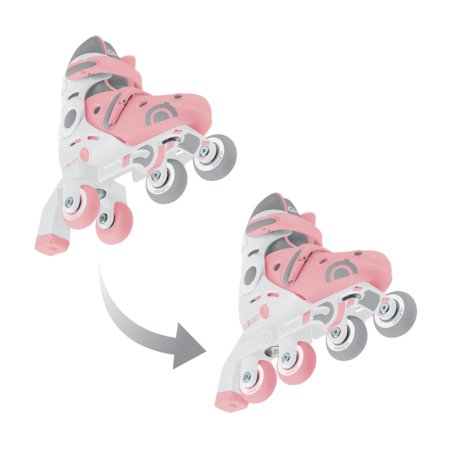 GLOBBER skrituļslidas Learning Skates 2 in 1, izmērs 26–29, pasteļrozā, 780-210 