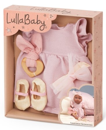 LULLABABY rozā kleitas komplekts ar galvas saiti, LBY7684Z 