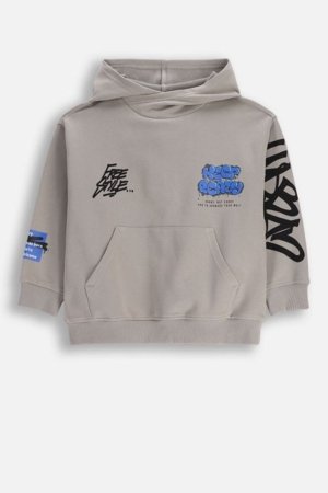 COCCODRILLO džemperis ar kapuci, pelēks, cm 