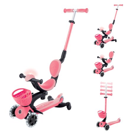 GLOBBER skrejritenis Go Up Baby Lights 360, 3in1, pasteļrozā, 844-210 