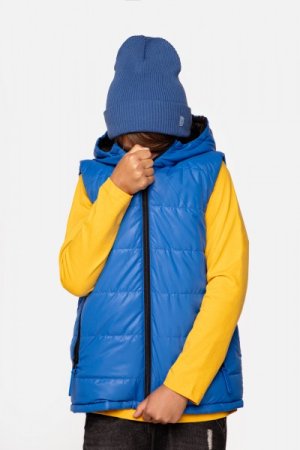 COCCODRILLO abpusēja veste OUTERWEAR BOY KIDS, zila,  ZC3178502OBK-014 ZC3178502OBK-014-116