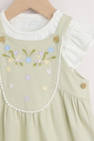 NEXT kombinezons un smilškrāsas krekls ar īsām piedurknēm, AA8187 68-74 