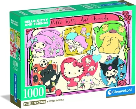 CLEMENTONI HELLO KITTY puzle, 1000 gab., 37118 
