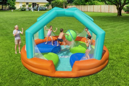 BESTWAY piepūšamā atrakcija Dodge & Drench Water Park, 4.5m x 4.5m x 2.68m, 53383 53383