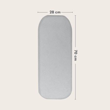 LIONELO palagu komplekts šūpulītim BAMBOO SHEET, 70x28 cm., 2 gab., White/Grey 