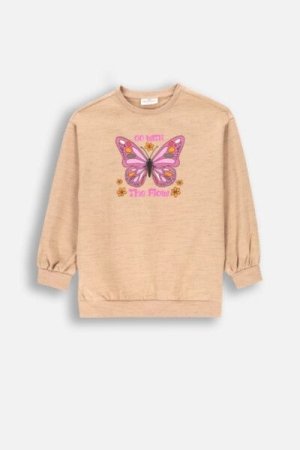 COCCODRILLO džemperis MYSTIC NATURE GIRL KIDS, beige, ZC4144101MGK-002-122, 122 cm 