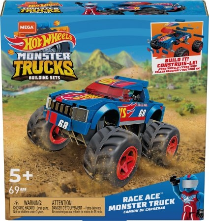 MEGA CONSTRUX HOT WHEELS monster truck sacensību mašīna, HDJ93 HDJ93