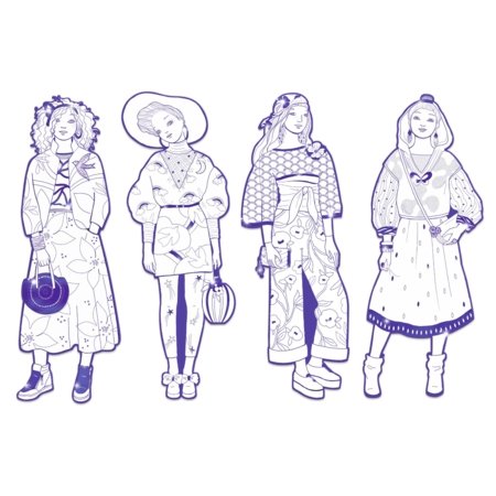 DJECO krāsošanas komplekts Les demoiselles – Zaho & friends, DJ09546 