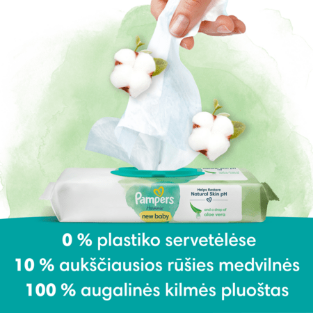 PAMPERS Mitrās salvetes Harmonie New Baby, 4x46, 184 gab, 81783718 