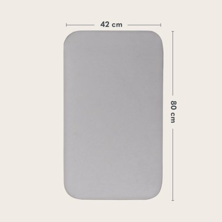 LIONELO palagu komplekts šūpulītim BAMBOO SHEET, 80x42 cm., 2 gab., White/Grey 