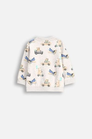 COCCODRILLO krekls ar garām piedurknēm MONOCHROME BOY NEWBORN, pelēks, WC5143102MBN-019-086, 86 cm 