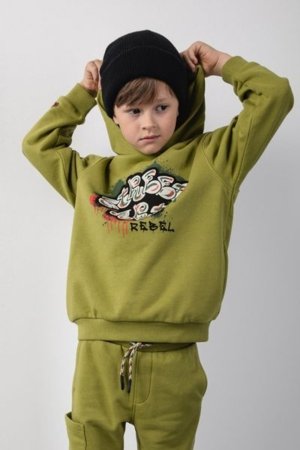 COCCODRILLO džemperis SPORTS BOY KIDS, zaļš, ZC5132301SBK-012-104, 104 cm 