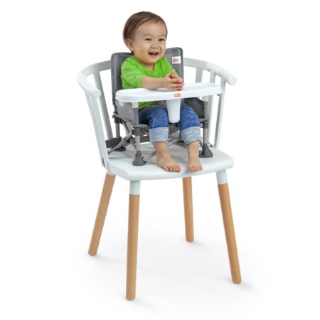 BRIGHT STARTS barošanas krēsls - būsteris POP 'N SIT, GREY, 17198 