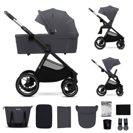 KINDERKRAFT universālie ratiņi 2IN1 NEA 2.0, deep grey, KSNEA002DGR2000 