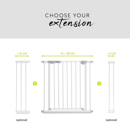 HAUCK drošības vārti priekš kāpnēm AUTOCLOSE 'n STOP 2, 75-80 cm, white, 59734 59734
