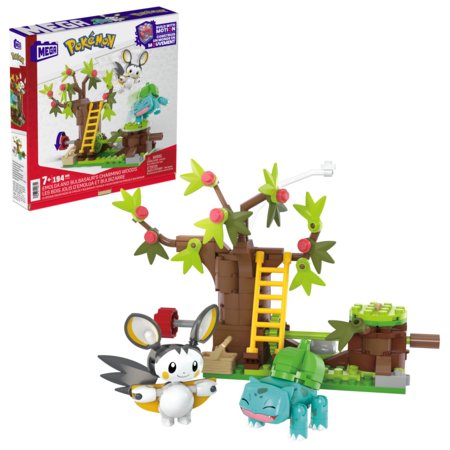 MEGA CONSTRUX POKEMON Emolga un Bulbasaur apburtais mežs, HTH69 
