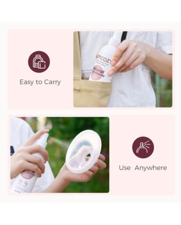 MOMCOZY krūts pumpja tīrīšanas aerosols 