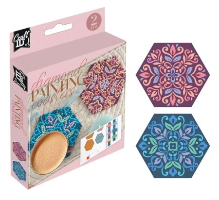 CRAFT ID radošais komplekts Diamond Painting Coaster, sešstūra forma, CR2073/GE 