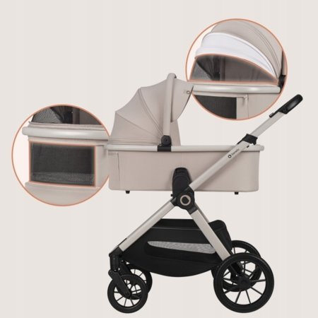 LIONELO universāls ratiņi LAYLA 2in1, Beige sand, LO-LAYLA 2IN1 