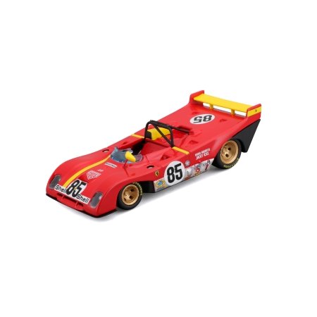BBURAGO 1:43 Sacīkšu automašīnas modelis Ferrari 312 P 1972, 18-36302 