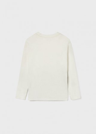MAYORAL t-krekls ar garām piedurknēm 7E, krēmkrāsa/tumsi zils, 162 cm, 7016-81 7016-81 10