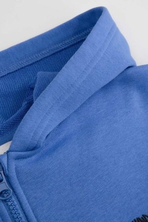 COCCODRILLO džemperis ar rāvējslēdzēju ar kapuci, zils, cm 