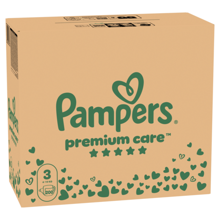 PAMPERS Autiņbiksītes Premium Care 3 izmērs, 200 gab, 81784128 