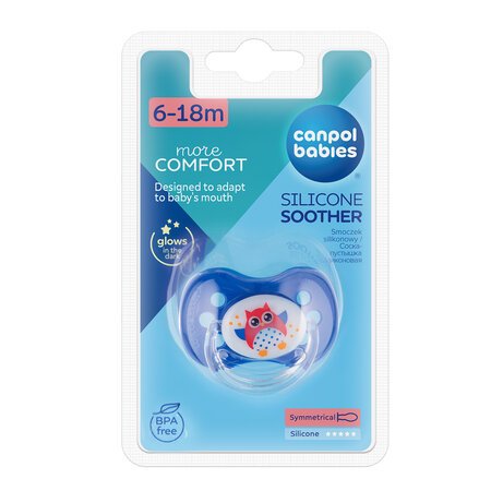 CANPOL BABIES silikona simetrisks māneklītis Owl 6-18m 22/569 22/569