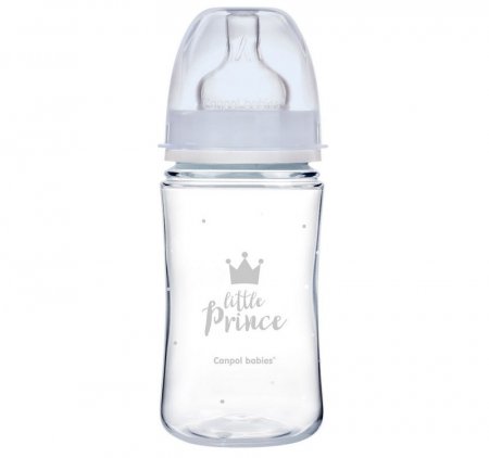 Canpol babies plata kakla antikoliku pudelīte Anti-colic  240ml PP Easy Start ROYAL BABY 35/234_blu 35/234_blu