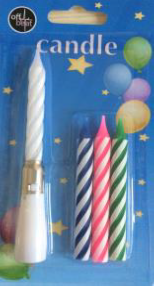 Sveces OB (perlamutra, neona, spirālveida, nenopūšamas, ar mūziku), 5298000230892 