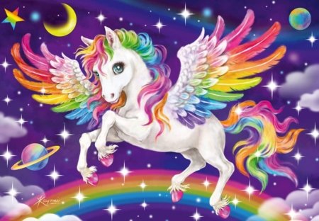 RAVENSBURGER PUZZLE puzle Vienradzis un Pegass, 2x24 gab., 05677 4 